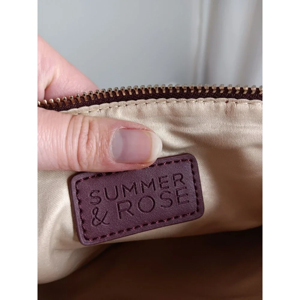 Summer & Rose Burgundy Color Hand Clutch